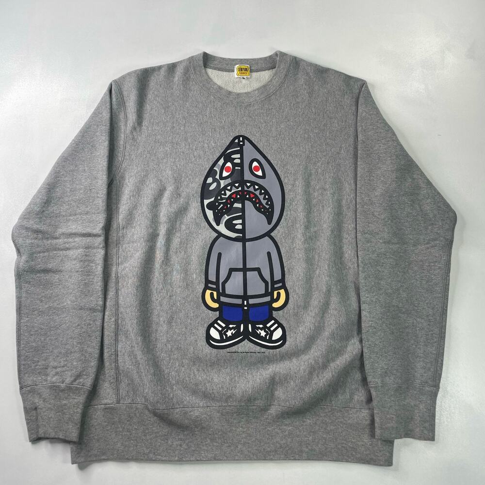 2009 BAPE x Teriyaki Boyz Shark Rare NIGO Crewneck Size M
